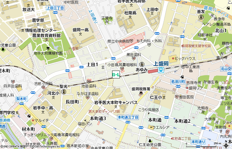 メガネクラブ上田店付近の地図